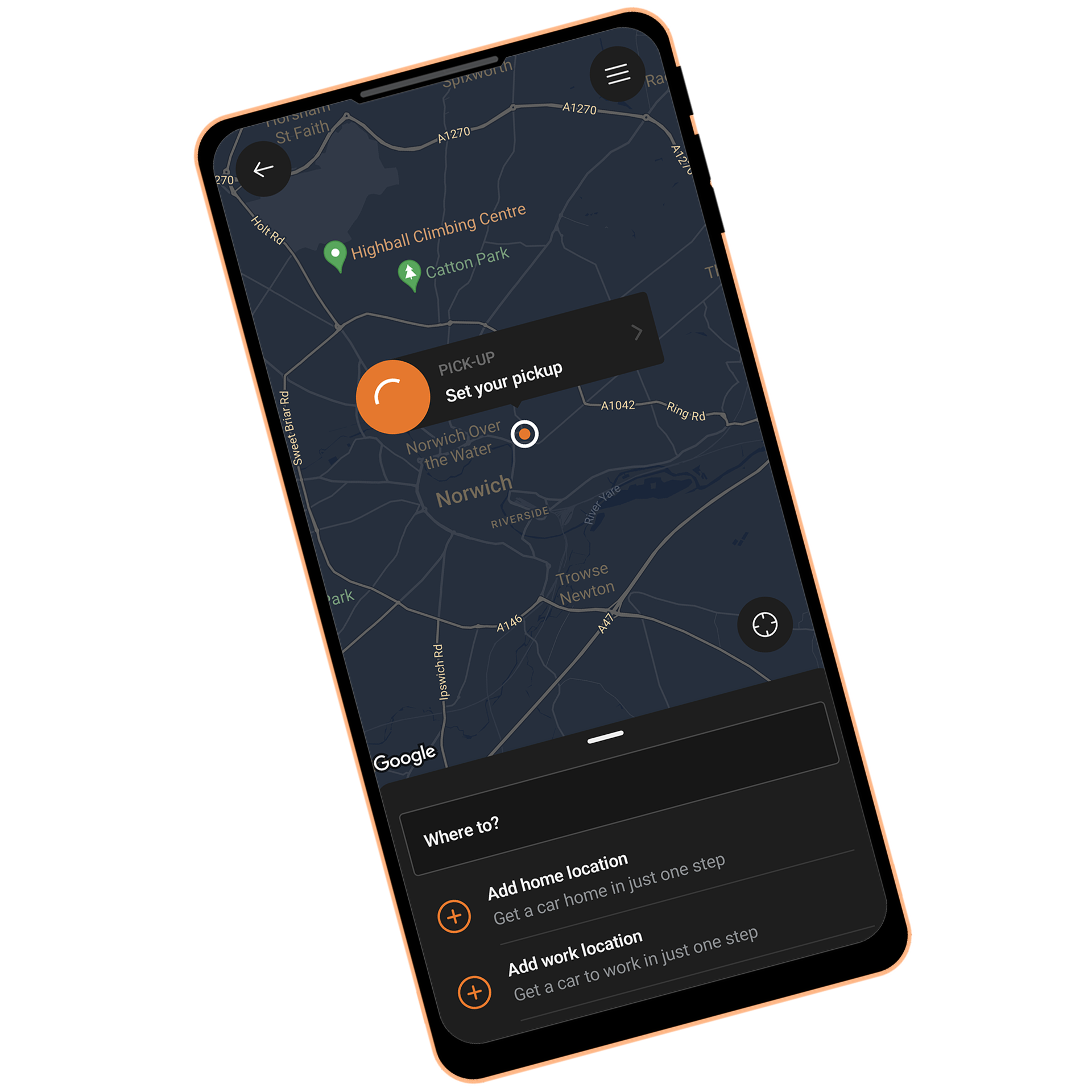 U-Ride App Screenshot